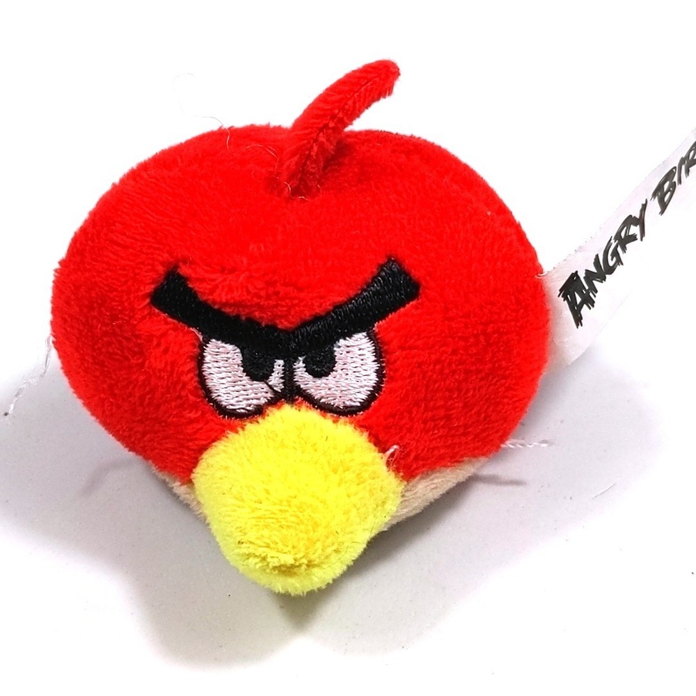 Rovio Angry Birds Red Bird 2.5 inch Mini Plush Stuffed Animal Toy Game Figure